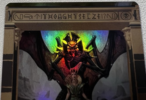 MTG RARE Thoughtseize Masterpiece Series Amonkhet Invocations Foil LP - Picture 2 of 6