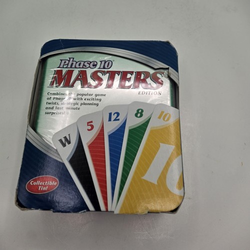 Fundex Phase 10 Masters Edition Card Game Collectible Tin Family 2008 - Sealed - Picture 2 of 6