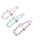 3 sztuki pasów na telefon komórkowy z plastikowymi koralikami, pasek zapobiegający utracie, zawieszka,