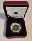 .999 Fine Silver $4 Coin Triceratops Dinosaur Fossil 2008 Royal Canadian Mint