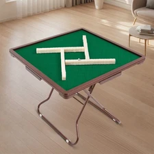 35in Foldable Desktop Mahjong Table with 4 Cup Holders & 4 Drawers for 4 People