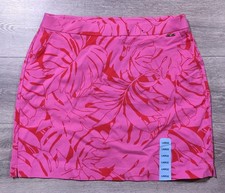 Rafaella Pink Floral Skort Adult Large with Pockets Skirt Built In Liner Womens