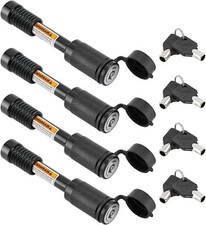 Trailer Hitch Locks Receiver Lock Keyed Alike Fits Class III IV 4 Pack Black