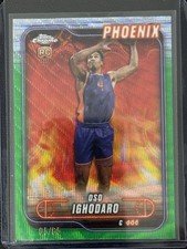 2024-25 Topps Chrome Green Wave Rookie 5/65 - Oso Ighodaro #184