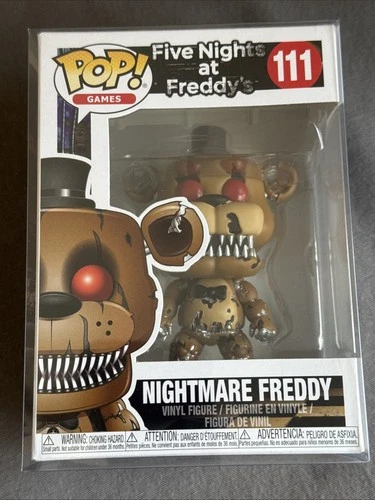 Funko Pop Five Nights at Freddy's - Nightmare Freddy Fazbear Figure w/ Protector
