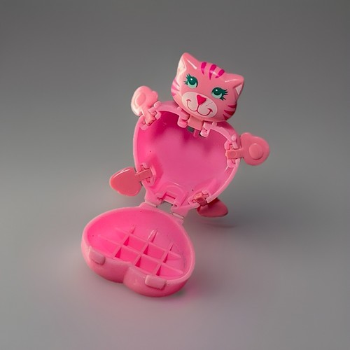 De colección 1986 Galoob Sweet Secrets Gato Rayas Rosa Pequeño Gatito Maquillaje Compacto Raro - Imagen 17 de 23