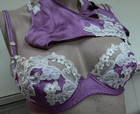 La Perla Maison vintage bra & thong violet silk IT1 32B 70B vintage Lilac Rose