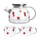 1 Set Glas Kaltwasserkanne Haushaltsglas Wasserkanne Wasserkocher (Glas)