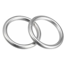 2Pcs 50mm ID 8mm Thick Welded O-Ring CRAFT 316 Stainless Steel
