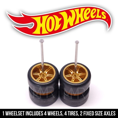 1/64 Scale RPF1 v5 - 6 SPOKE Real Riderz Wheels Rims Tires Set for Hot - Picture 5 of 31