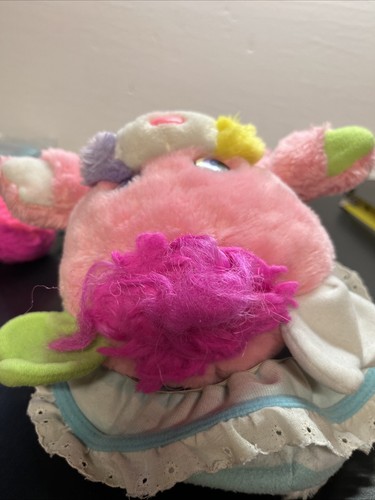 Mattel Popples Pink Baby Cribsy Plush w Bib Bonnet Booties Vintage 1986 W4 - Picture 8 of 11