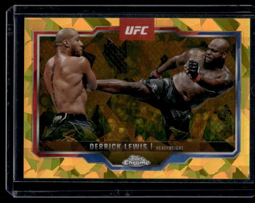 2025 Topps Chrome UFC Derrick Lewis /50 Sapphire #104 Gold