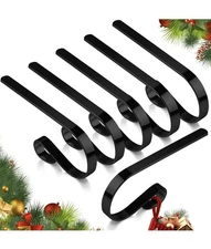 Stocking Holders for Mantle Non-Slip Adjustable Christmas Stocking 6 Pack