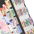 Bible Tabs, 80 Laminated Book Journaling Supplies, Floral 
