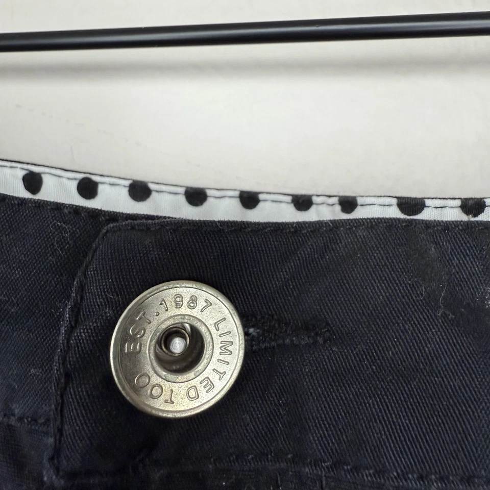 Falda de Colección Y2K Limited Too Negra 100% Algodón Detalle Cremallera Carga Talla S Foto 3 de 4