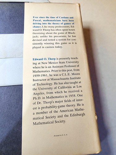 Beat the Dealer Edward Thorp 1962 1st Edition w/ All 6 Strategy Cards - Picture 4 of 9