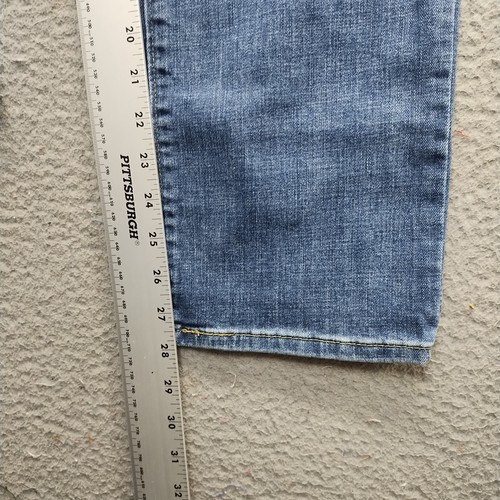 Jeans Levi's 505 para mujer 30 azul denim desteñido ropa de calle pierna recta lavado medio - Imagen 5 de 9