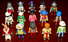 PLAYMOBIL FIGURES LOT OF 15 MIX Knights fireman Easter Bunny Royalty W hats 11