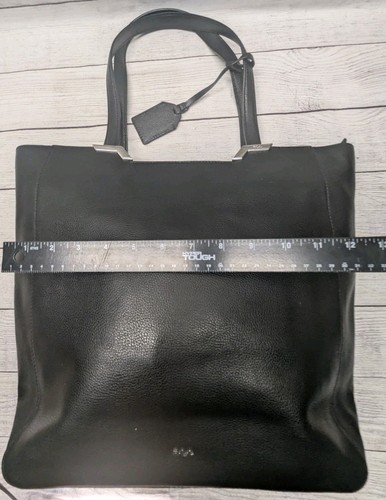 Ralph Lauren Shopper Tote Black Women's Bag Leather Large Beautiful EUC - Picture 2 of 11