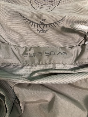 Osprey Aura AG 50 Liter Women's Backpacking Pack Gray Medium/Large 18-21” Read - Picture 2 of 15