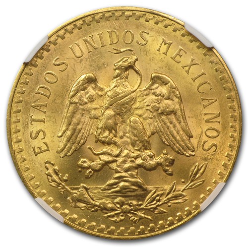 1926 Mexico Gold 50 Pesos MS-63 NGC - Picture 3 of 3