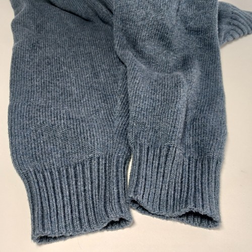 Polo Ralph Lauren 3 Button Cable Knit Waffle Turtleneck Sweater Mens Sz L Blue - Picture 5 of 6