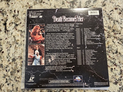 Death Becomes Her (Laserdisc, 1993) Vintage 90's Comedy Streep, Willis, Hawn - Picture 2 of 5
