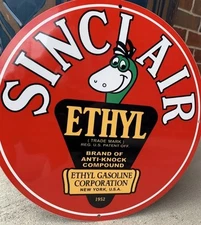 Sinclair Dino Ethyl  Gasoline Americana  Memorabilia Retro Garage  Cave Sign