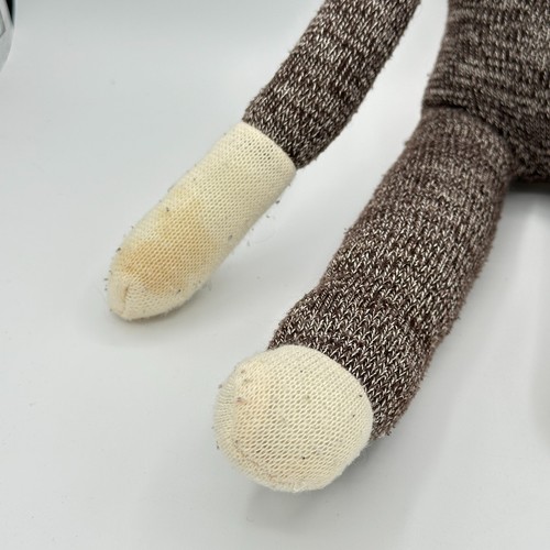 Schylling 20′′ Classic Sock Monkey Plüsch - brauner Strick, rote Lippen, gebraucht - Bild 2 von 10