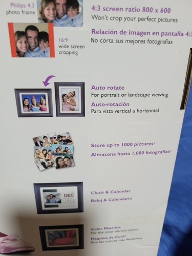 Philips SPF3410/G7 Home Essentials 10.4" Digital LCD Wood Photo Frame SD USB - Picture 17 of 19
