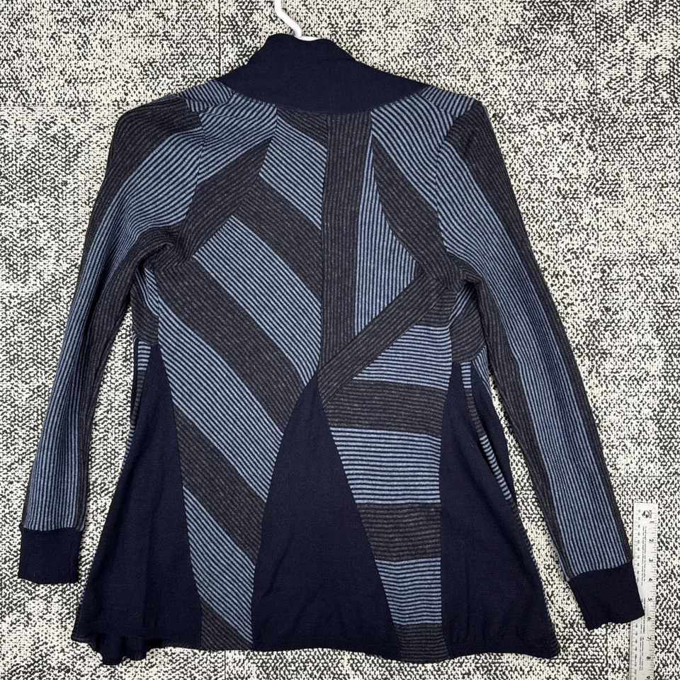 Cárdigan abierto asimétrico mezcla de lana Moth Anthropologie suéter para mujer grande azul Foto 2 de 4