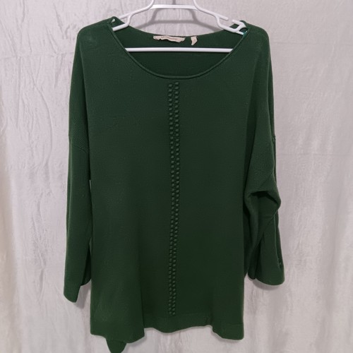 Soft Surroundings Scoop Neck Cozy Soft Casual Green Drapey Lagenlook Sweater 2X - Picture 1 of 14