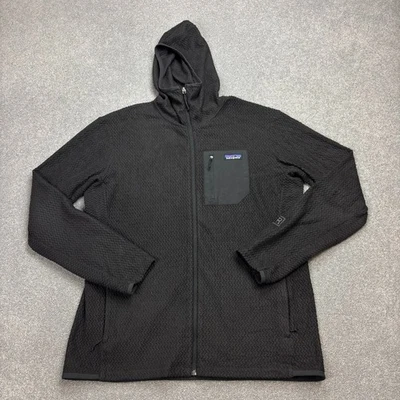 Sweat à capuche Patagonia polaire adulte grand noir R1 air régulateur fermetu... - Photo 1/4