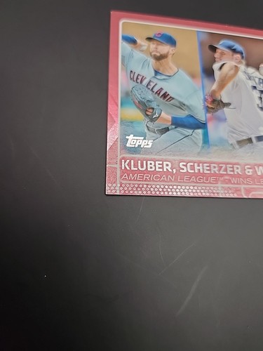 2015 topps Kluber Scherzer Weaver #214 Red /50 - Picture 6 of 6
