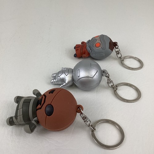 Marvel 3D Figural Keychain Lot Nick Fury Star Lord Silver Iron Man Avengers - Picture 5 of 6