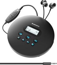 Oakcastle CD100 Rechargeable Bluetooth CD Player  12hr Portable Black