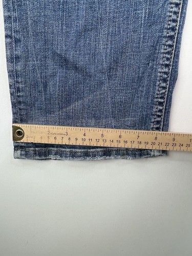 Silver Jean Co Gordie Men’s Embroidered Wide Leg Distressed Jeans Size 34x30 - Picture 8 of 14