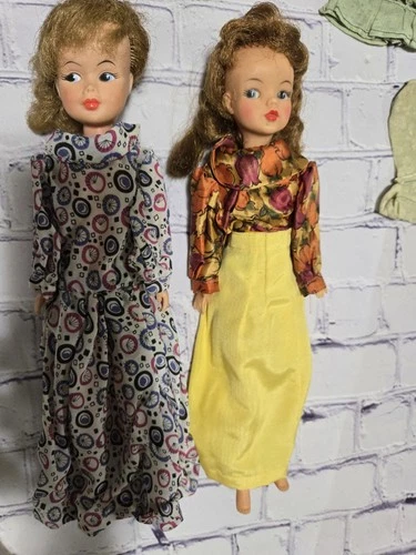 Vintage Ideal Toy Corp BS-12 Dolls 1960’s With Clothes Pos n Tammy & Patty Duke