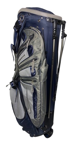 Nike SQ Sasquatch Golf Stand Bag 14-way Gray/Blue Dual Strap With Rain Cover - Picture 6 of 14