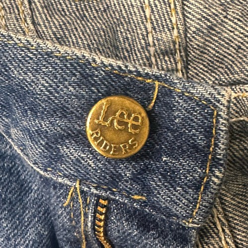Vtg Lee Riders Jeans Womens Size 20 Fits 34x29 Union Made 80s 90s USA Distressed - Picture 4 of 10