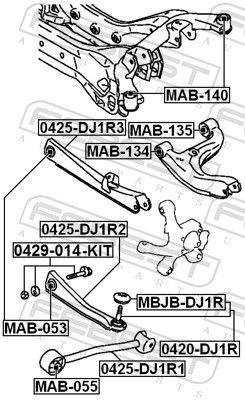 0429-014-KIT CAMBER CORRECTION SCREW FEBEST 2PCS FOR MITSUBISHI ECLIPSE IV - Picture 3 of 6