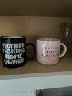 Mother F-ing Homeowner Funny Coffee Mugs: Pink Gold Lettering  + Black & White
