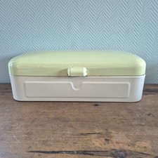 Boîte à pain vintage en émail, grande boîte à pain, années 1960
