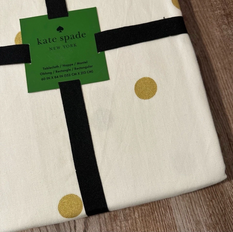 Mantel Kate Spade New York Nappe (60 x 84, lunares dorados grandes) Foto 4 de 4