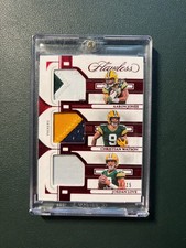 2023 Panini Flawless Triple Patch Jordan Love Watson Jones TP-GB #06/15 Packers