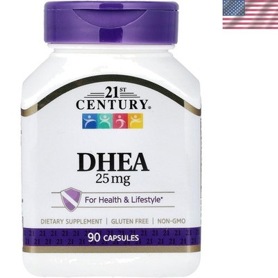 DHEA 25 mg Vegetarian Capsule Formula - 90 Count for Natural Energy Support