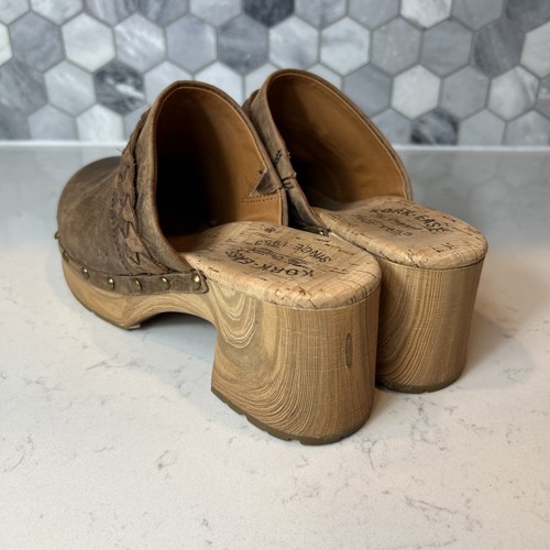 Kork Ease Brown Leather Clogs Slip On Mules Woman’s Size 8 M EUC $120 Retail - Picture 6 of 19