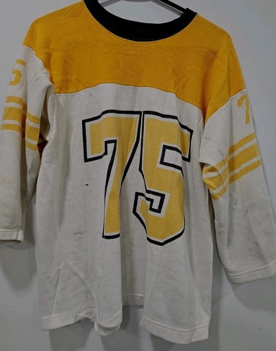 VINTAGE 70S DBL SIDED RAGLAN RINGER SWEATSHIRT SOFT THIIN DISTRESSED M/L - Picture 4 of 11