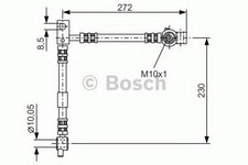 BOSCH 1 987 476 361 Bremsschlauch Vorne Rechts für NISSAN PRIMERA (P12)