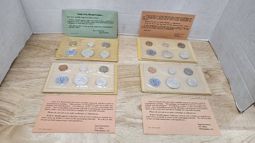 United States Silver Proof Sets 1960 1961 1962 and 1963 In Original Envelopes - 第 1/10 張圖片